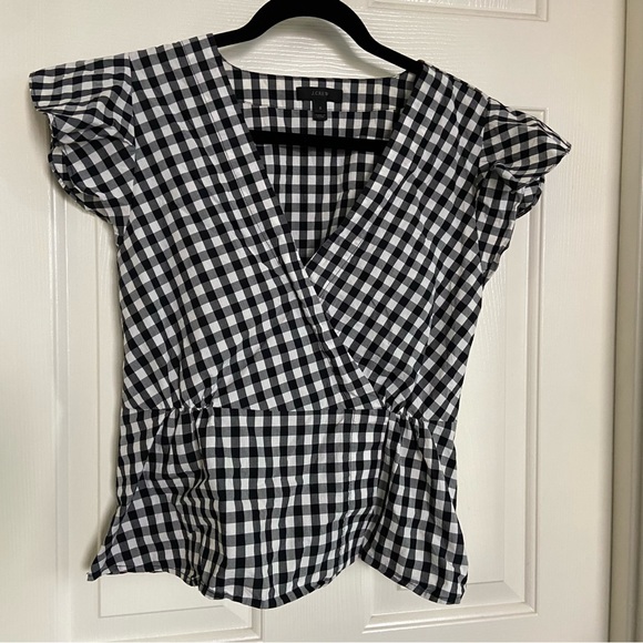 Bundle of 4 J. Crew Flutter Sleeve Wrap Peplum Tops - Picture 6 of 16